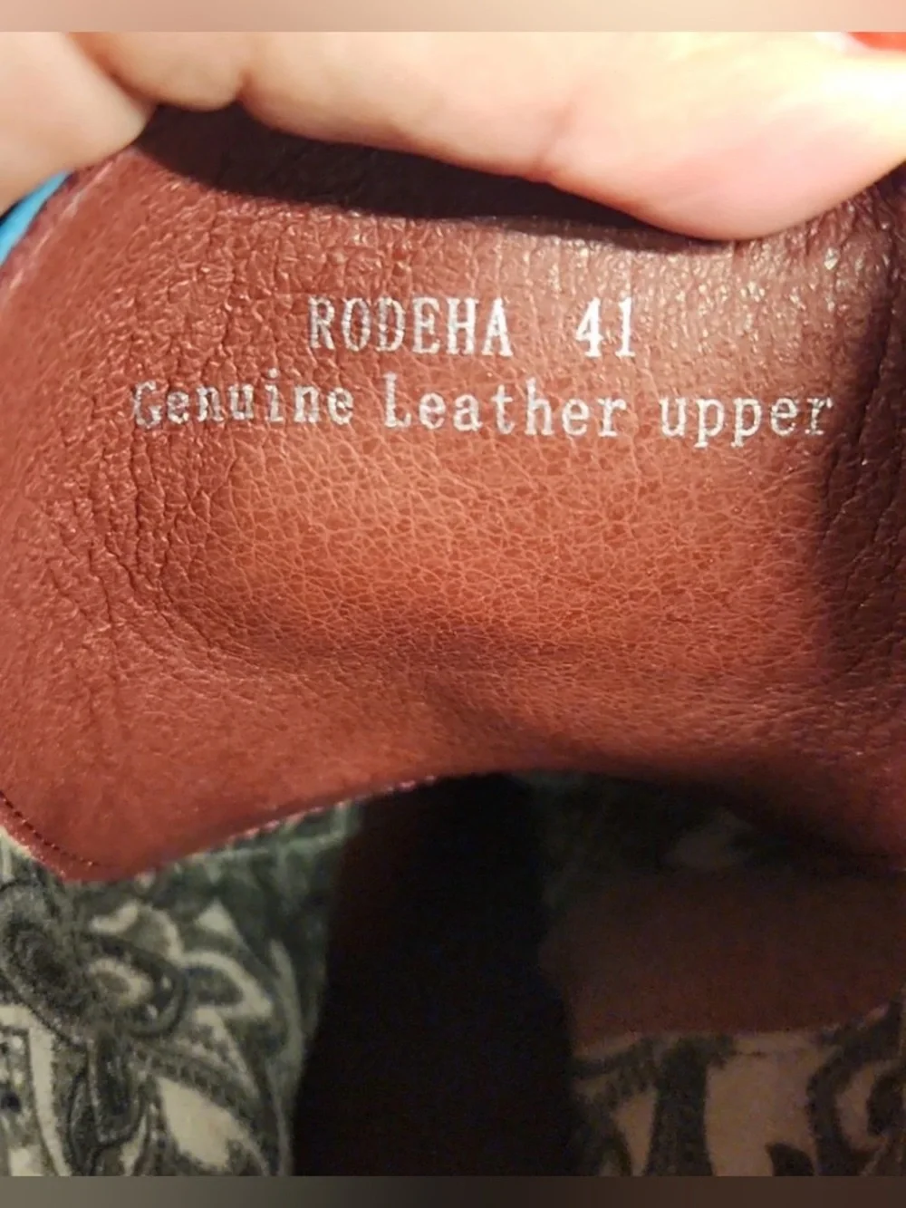 L'Artiste by Spring Step Rodeha Teal Leather Boots EUC - Size 41 (US 10) - Picture 14 of 15
